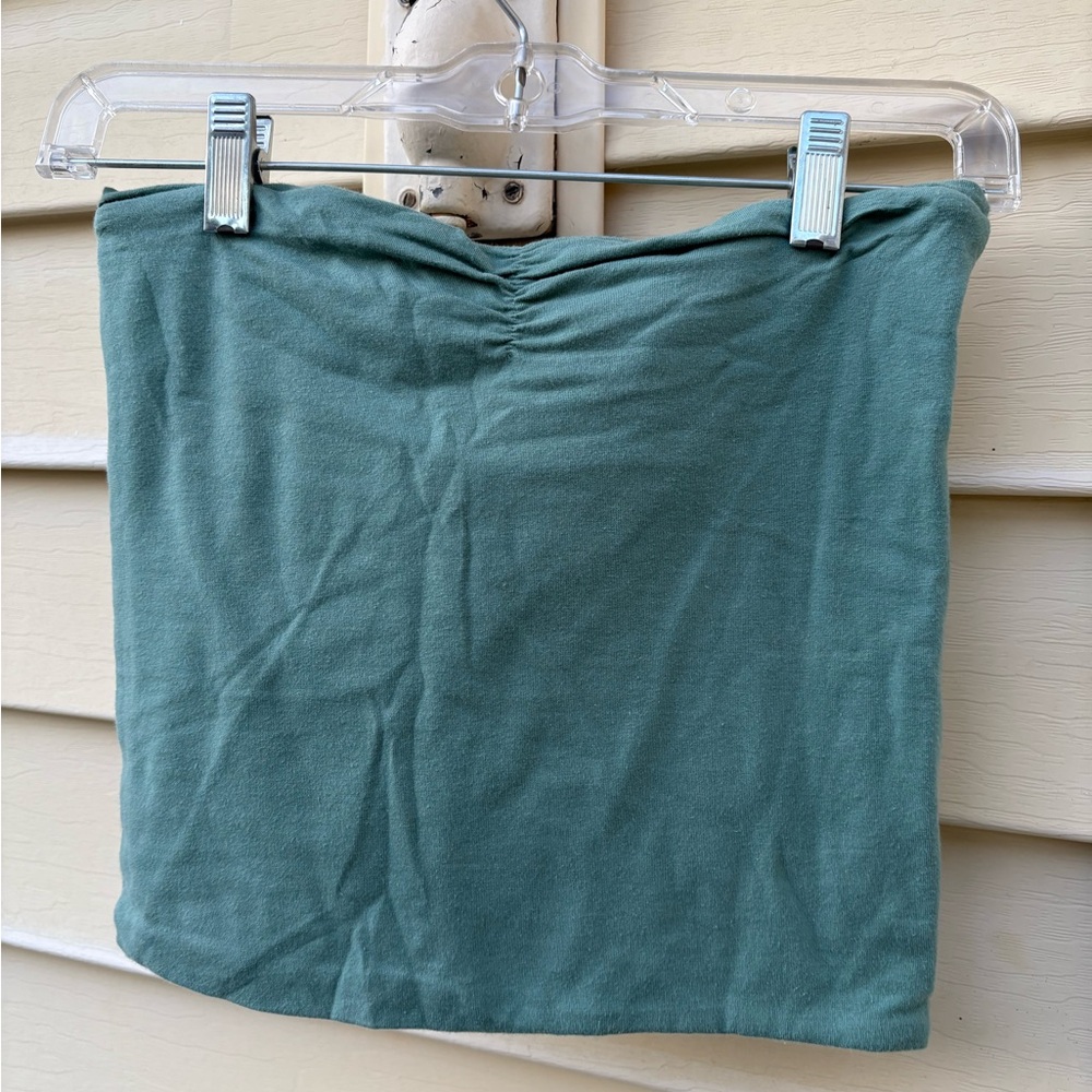 Topshop Green Tube Top